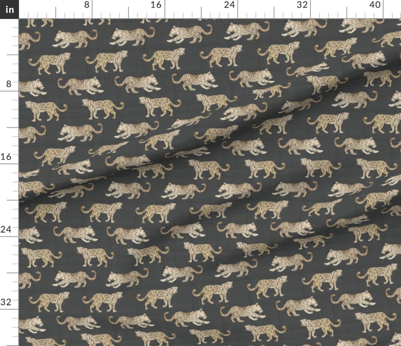 Watercolor Leopard Brown Black Whimsical Safari Chinoiserie Animal Print Custom Printed Fabric by Spoonflower Various Fabrics by the Yard or Fat Quarter
